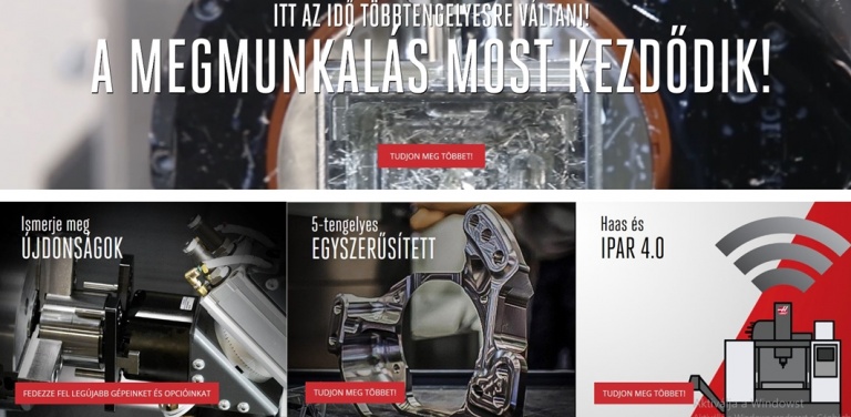 Megújult HAAS  Automation Inc nemzetközi weboldala