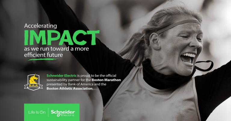 A Boston Maratont szervező B.A.A. fenntarthatósági partnere lett a Schneider Electric